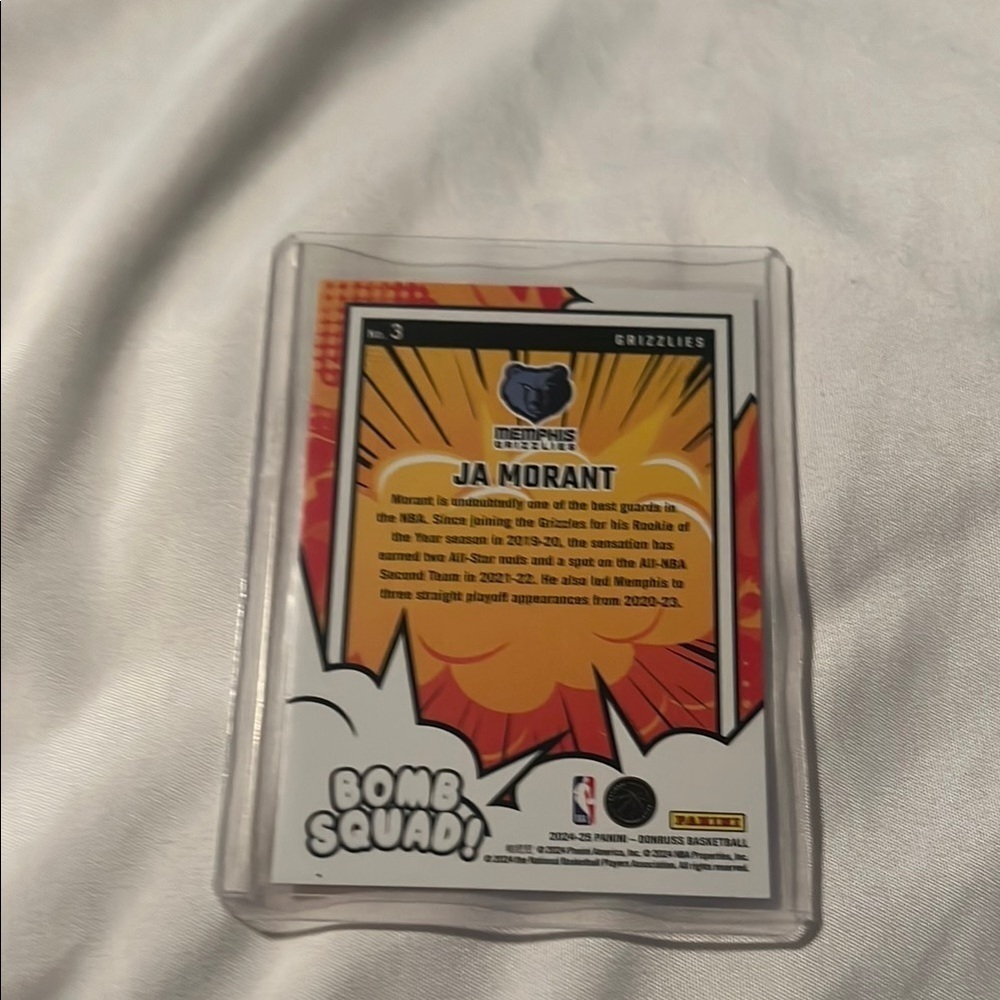 Basketball Trading Card ja Morant bomb squad Memphis grizzlies great card - Picture 2 of 2